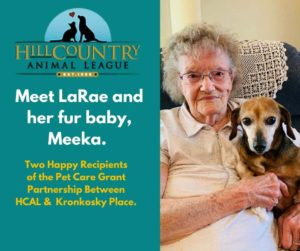 Free Pet Care for Seniors in Kendall County, Texas